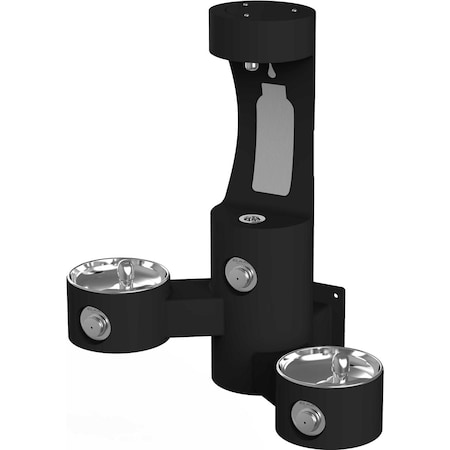 Elkay Outdoor Bottle Filling Station Wall Mt Bi-Level Non-Refrigerated LK4409BFBLK